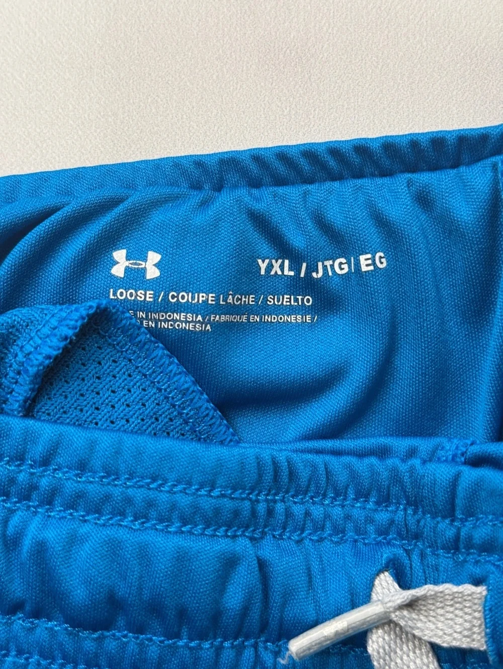 Under Armour Blue Athletic Shorts Loose Fit - Youth Boys YXL